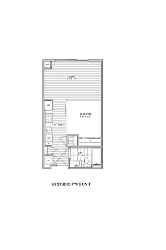 Floor plan Studio-S3b WDU 80%