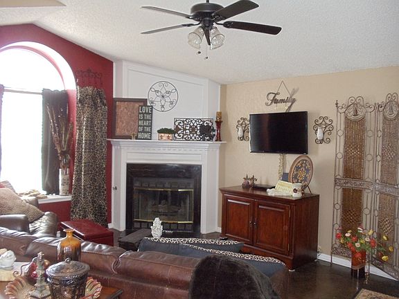 Living room with fireplace