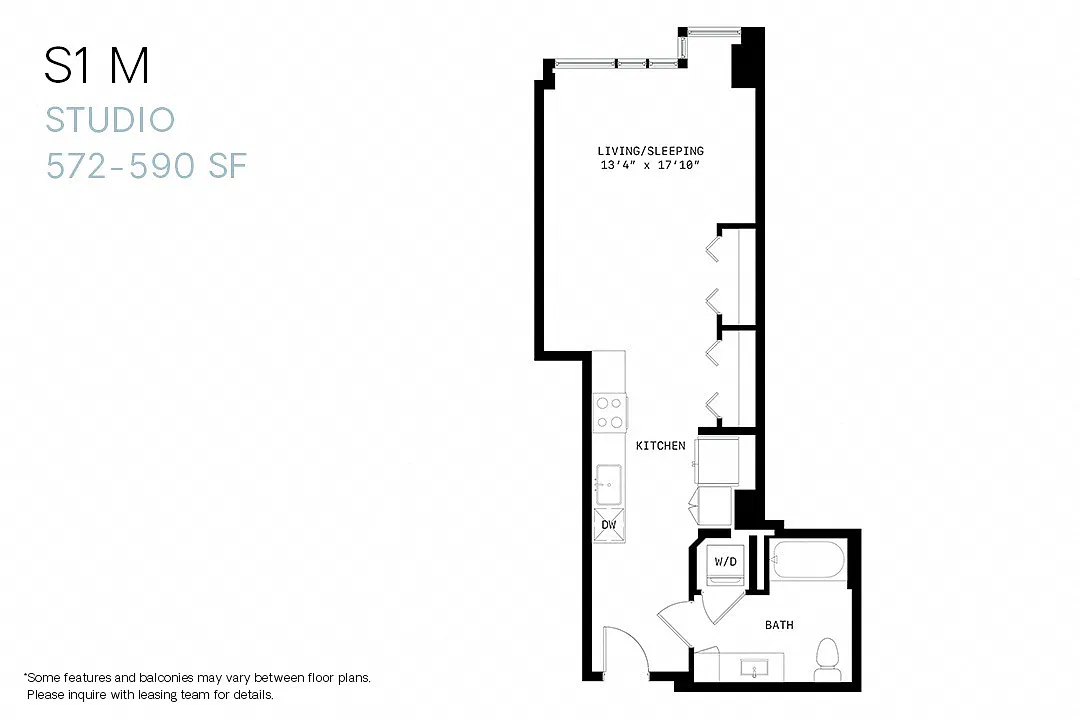 Floor plan Studio S1m