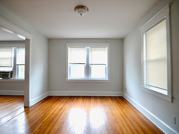 Large dining room with hardwood floors