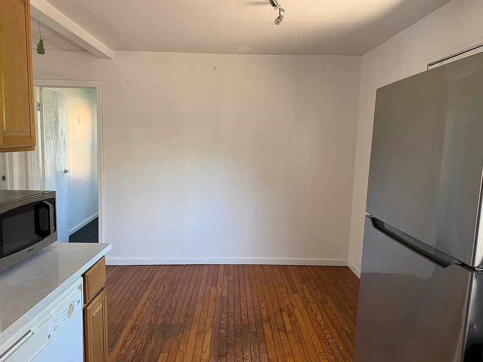 Kitchen looking into dining area