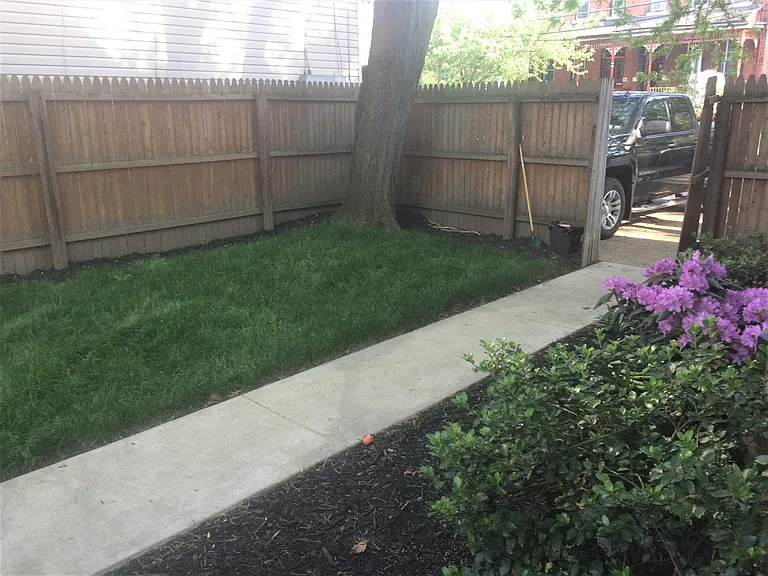 Private fenced yard