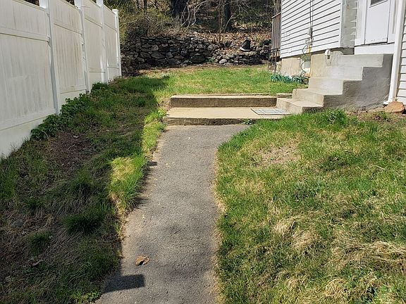 side yard and entrand