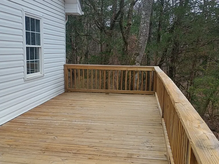 Large deck with plenty of space for outdoor entertaining.