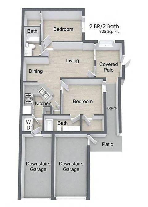 Floor plan Two Bedroom - A