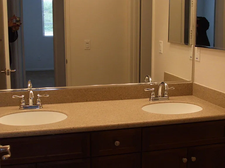 Hall bathroom on second floor for spare bedrooms, shower and toilet have a door for privacy