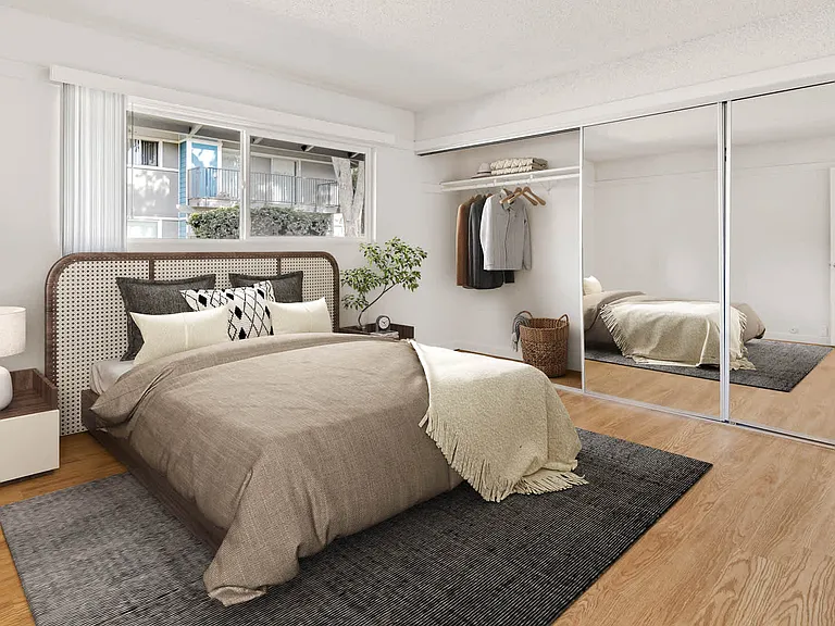Bedroom with Hard Surface Flooring