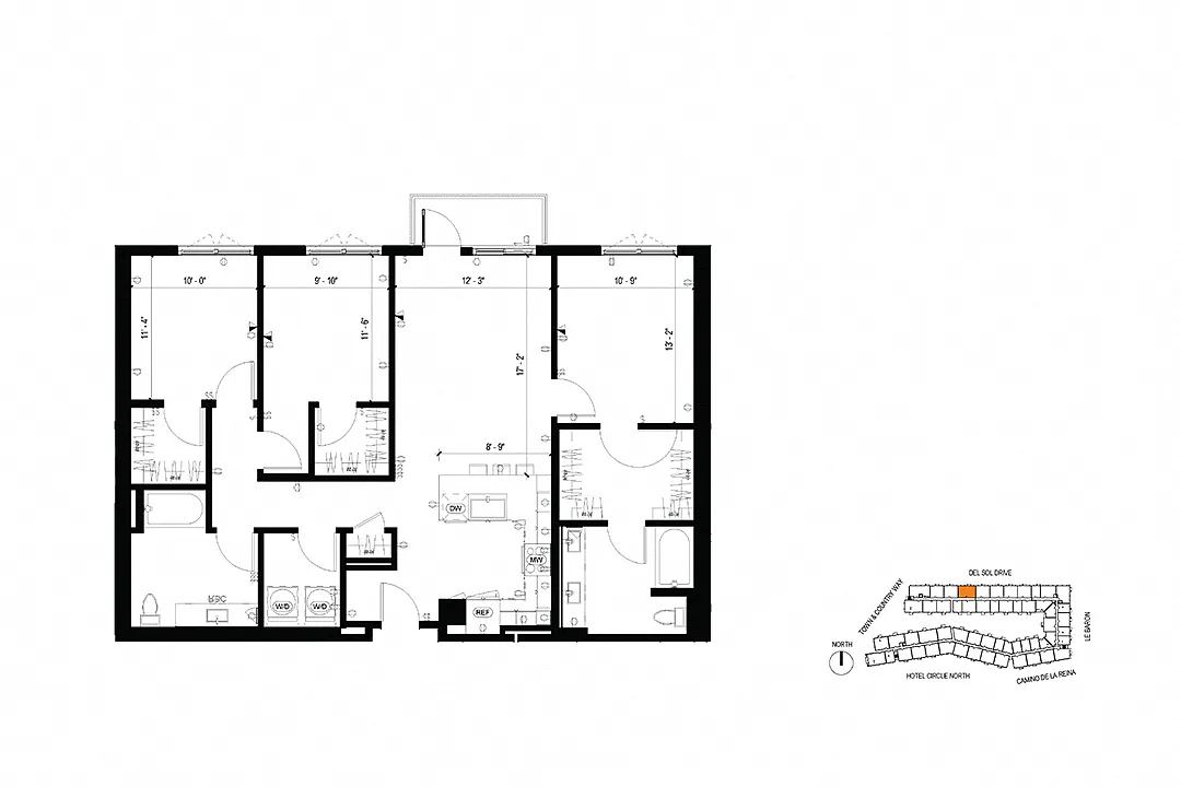 Floor plan D4 3 Bedroom