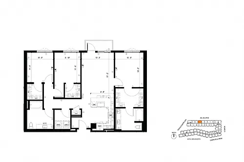 Floor plan D4 3 Bedroom