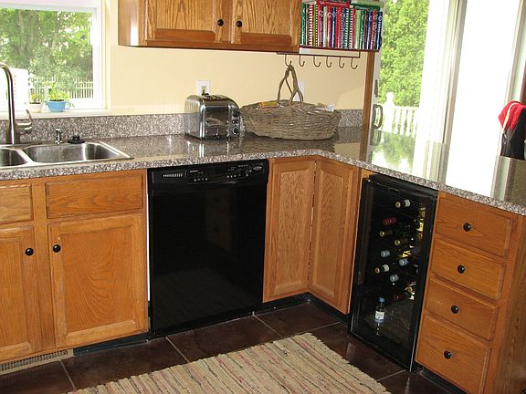 Wine fridge and granite