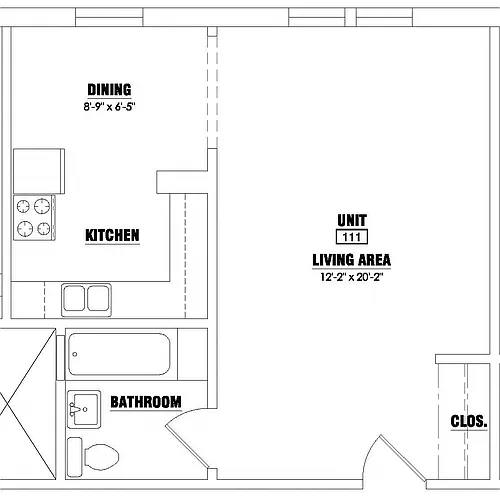 Floor plan Studio 13