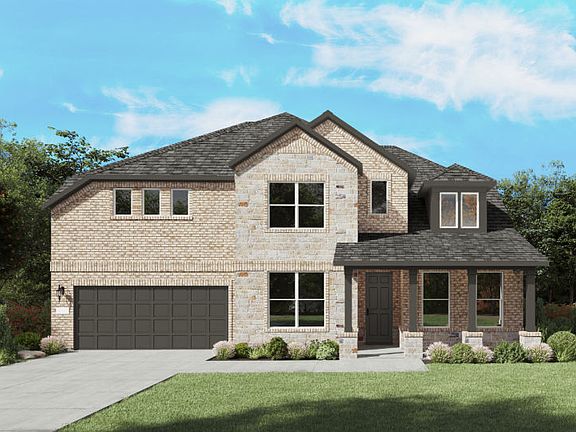 The Ferris, a two-story new home design shown with home exterior LS 201