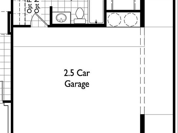 Optional 2.5 Car Garage