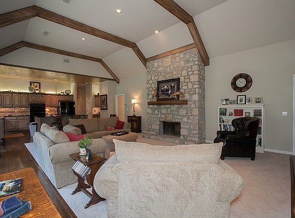 Grandiose stone fireplace