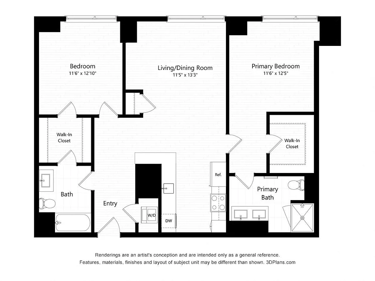 Floor plan C14P -Two Bedroom