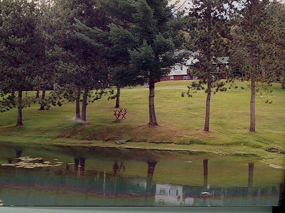 Partial view of pond