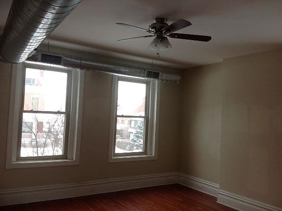 Living room with ceiling fan