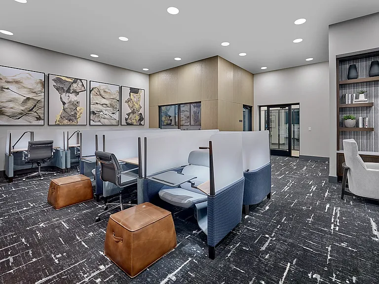 Experience a professional atmosphere in this thoughtfully designed office space.