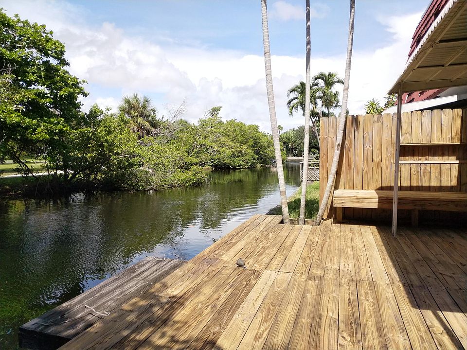 View of the canal from the backyard.