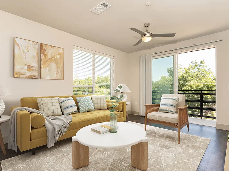 Living Room with Balcony and Hard Surface Flooring