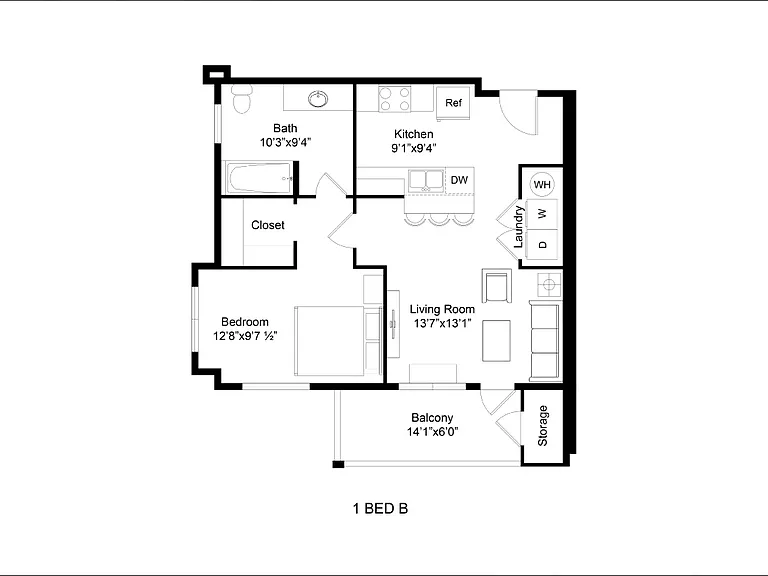 1-Bed-B 1-Bed-B