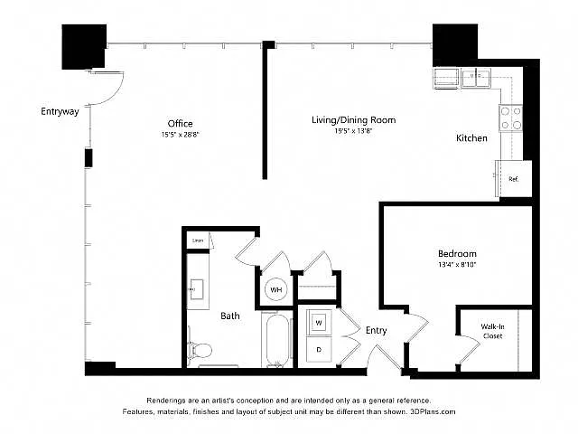 Floor plan 1G - Live Work
