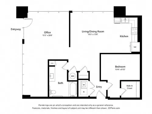 Floor plan 1G - Live Work