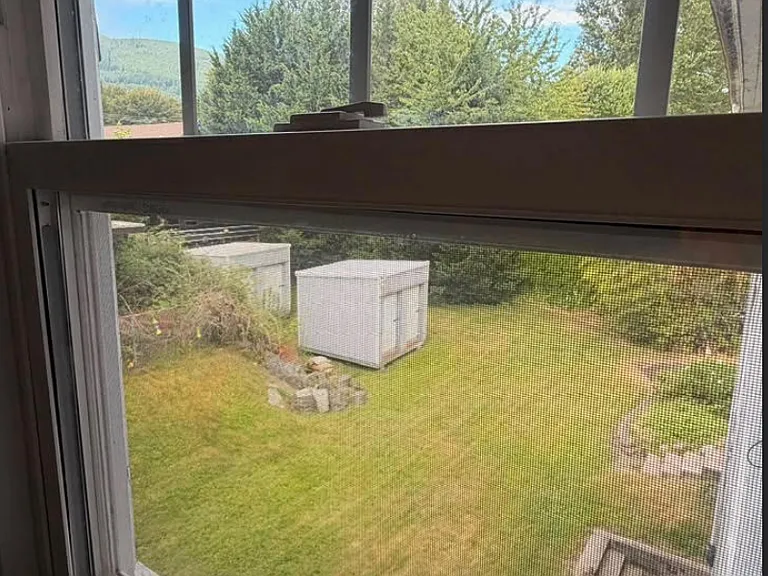 Private view from the bedroom, peaceful setting. Storage units available upon request for an additional fee.