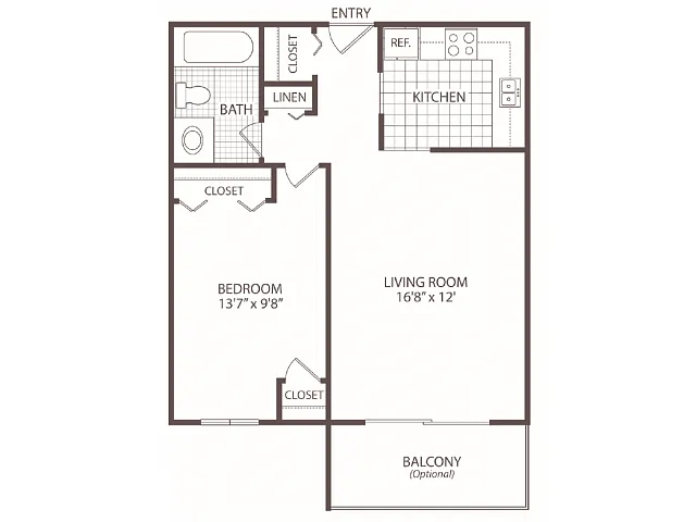 Floor plan One Bedroom