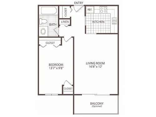 Floor plan One Bedroom