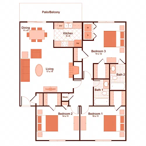 Floor plan 3x2 (Apartment)
