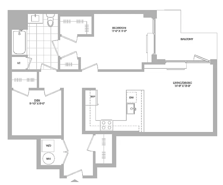 Floor plan A6 -1X1