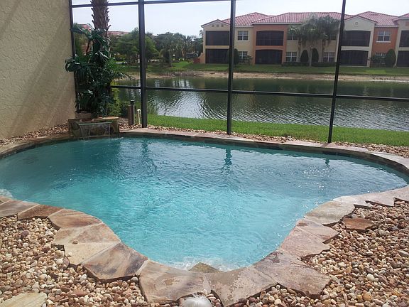 Flagstone pool with water fall