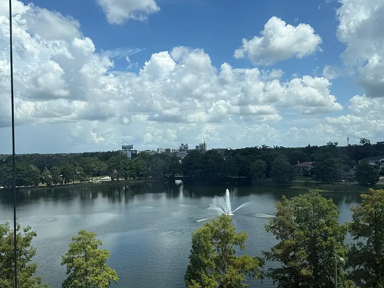 View of Park Lake with fountain