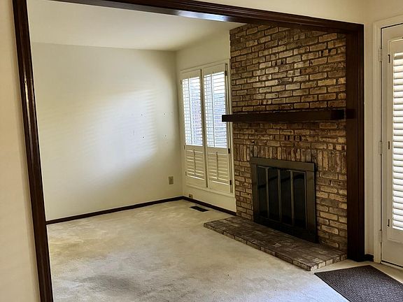 fire place right of living room, can be used as a study/office