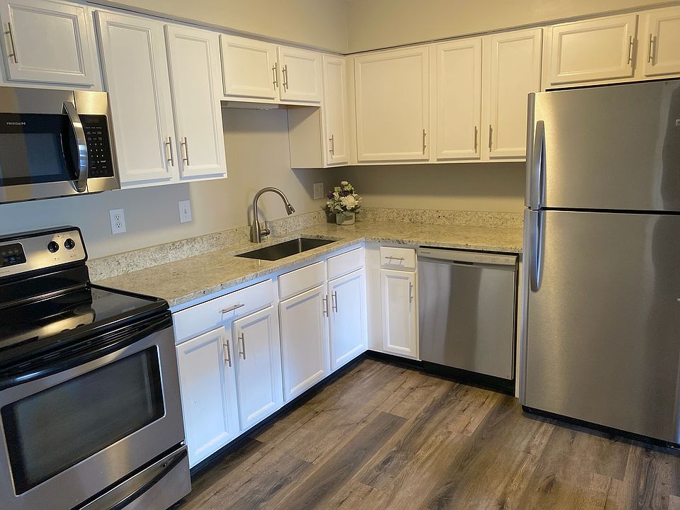 Newer kitchen with granite countertops.