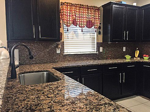 Granite Dark woods Deep sink