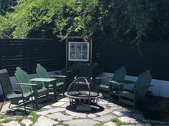 Fire pit area.