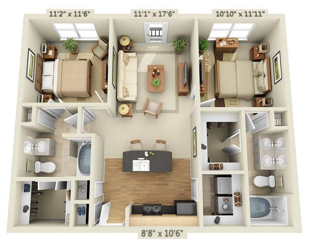 Floor plan Lakeside - Monopoli
