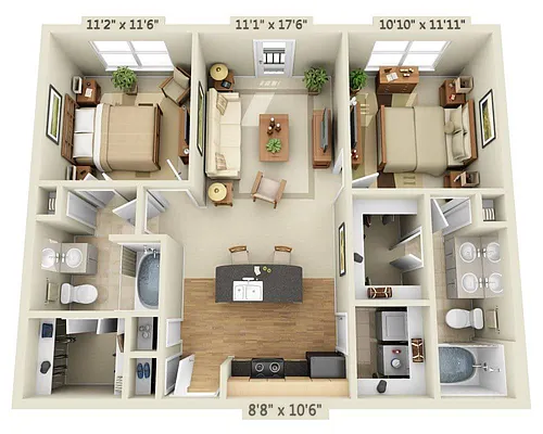 Floor plan Lakeside - Monopoli