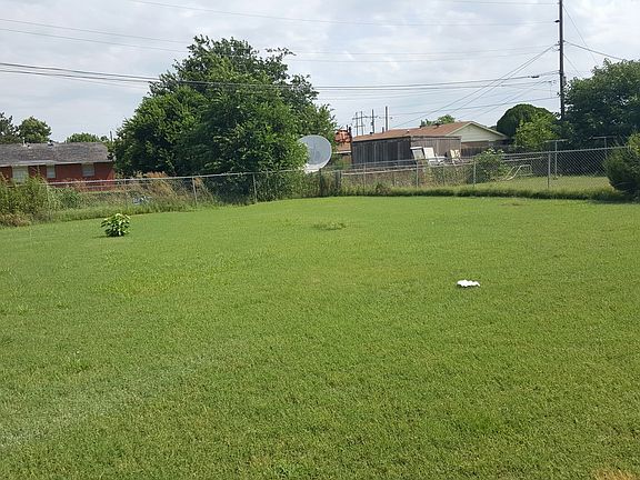 large fenced backyard