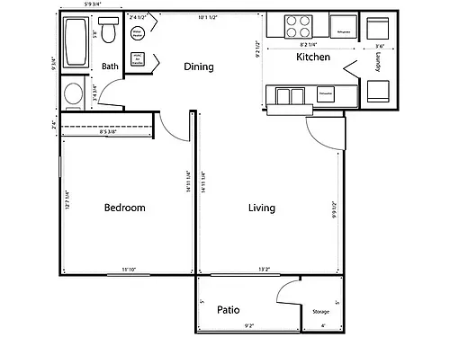 Floor plan 1X1