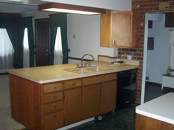 Family room and kitchen