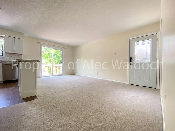 Large, open living room and kitchen island