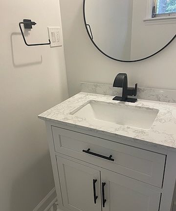 Recently renovated Bath w/ Marble Sink Chest