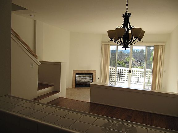 Looking into living room