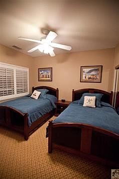 Guest bedroom with two full size beds