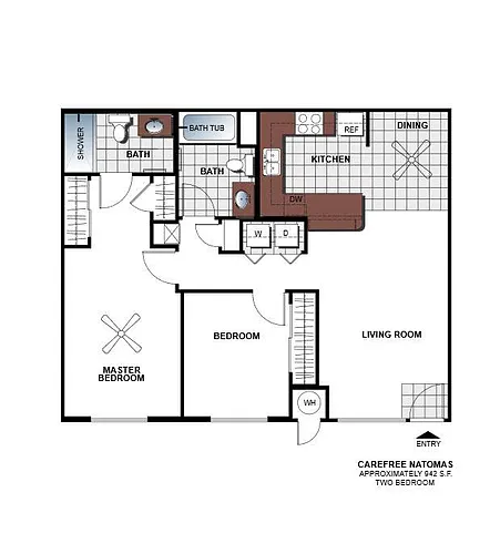 Floor plan 2 Bedrooms