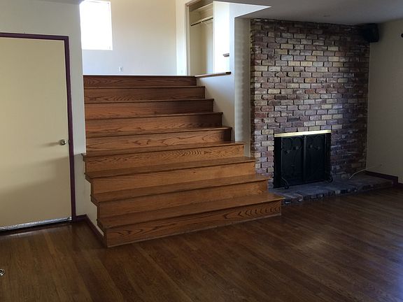 Living room leading to loft area
