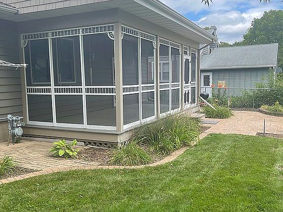 Back yard, screened in porch